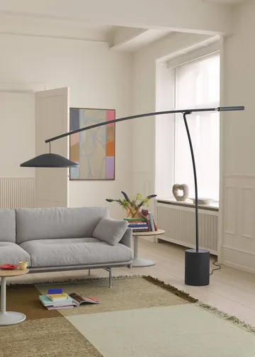 Contra vloerlamp - Antracietzwart-beton, 188 cm - Muuto