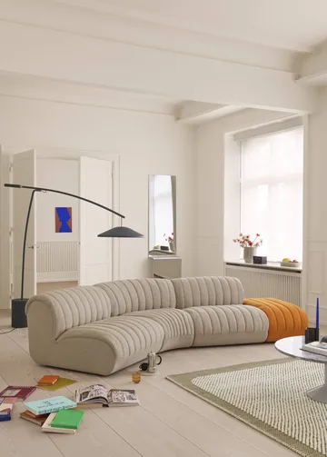 Contra vloerlamp - Antracietzwart-beton, 188 cm - Muuto