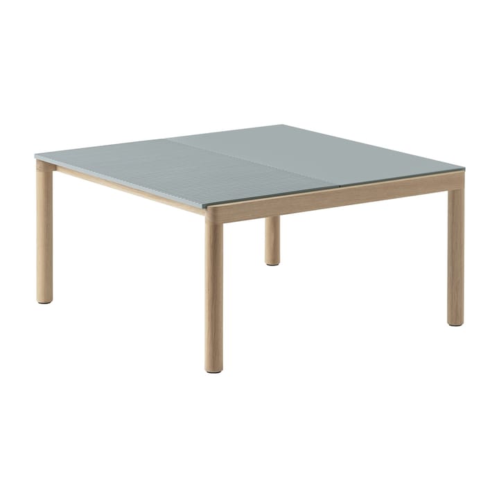 Couple 1 Plain-1 Wavy salontafel 80x84x40 cm - Pale blue-oak - Muuto