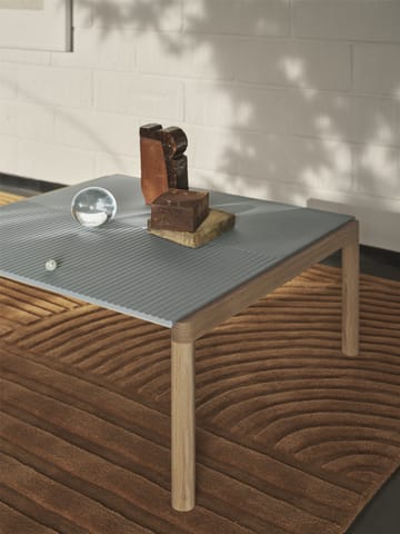 Couple 1 Plain-1 Wavy salontafel 80x84x40 cm - Pale blue-oak - Muuto