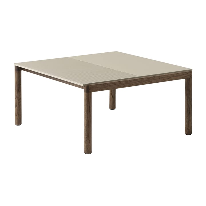 Couple 1 Plain-1 Wavy salontafel 80x84x40 cm - Sand-dark oiled oak - Muuto