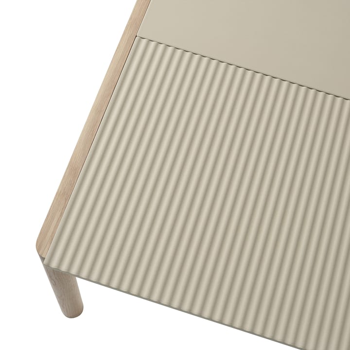 Couple 1 Plain-1 Wavy salontafel 80x84x40 cm, Sand-oak Muuto