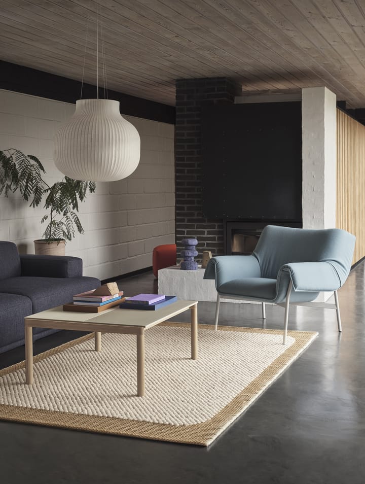 Couple 1 Plain-1 Wavy salontafel 80x84x40 cm, Sand-oak Muuto