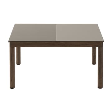 Couple 1 Plain-1 Wavy salontafel 80x84x40 cm - Taupe-dark oiled oak - Muuto