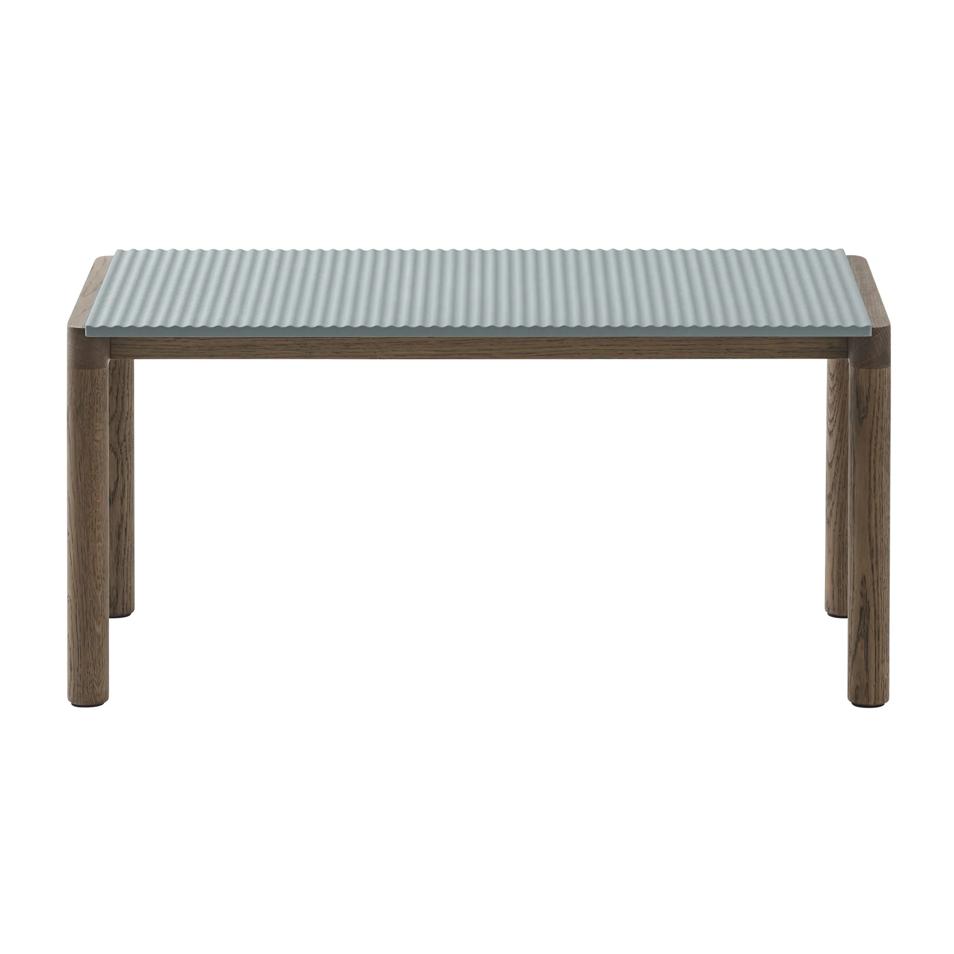 Couple 1 Wavy salontafel 40x84x40 cm, Pale blue-dark oiled oak Muuto
