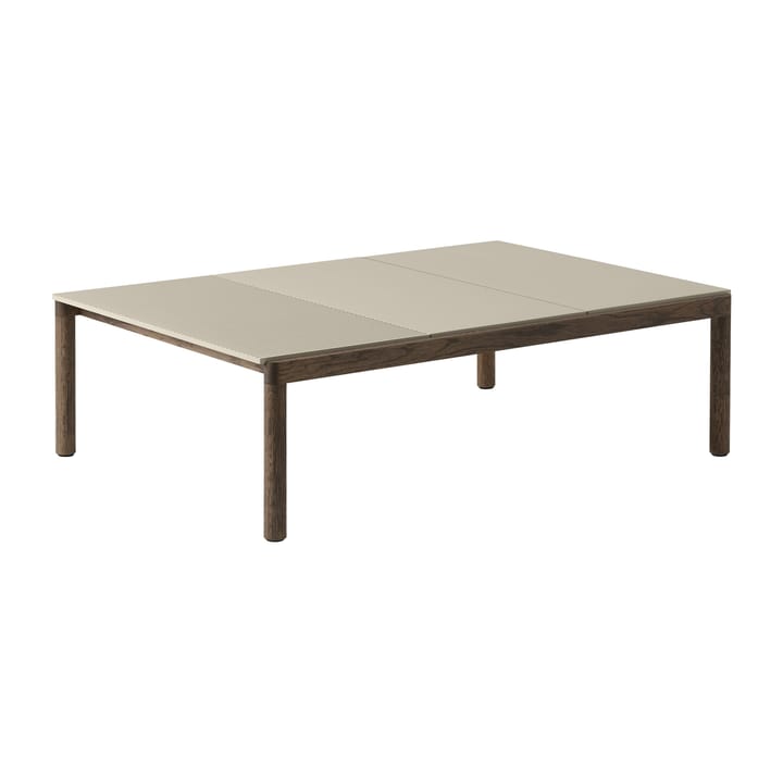 Couple 2 Plain-1 Wavy salontafel 120x84x35 cm - Sand-dark oiled oak - Muuto