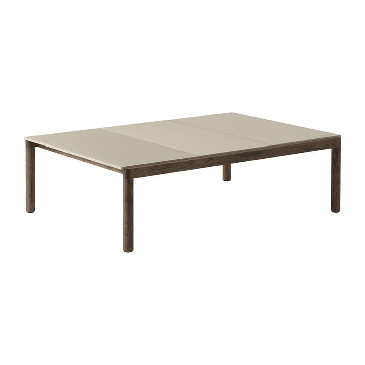 Couple 2 Plain-1 Wavy salontafel 120x84x35 cm - Sand-dark oiled oak - Muuto