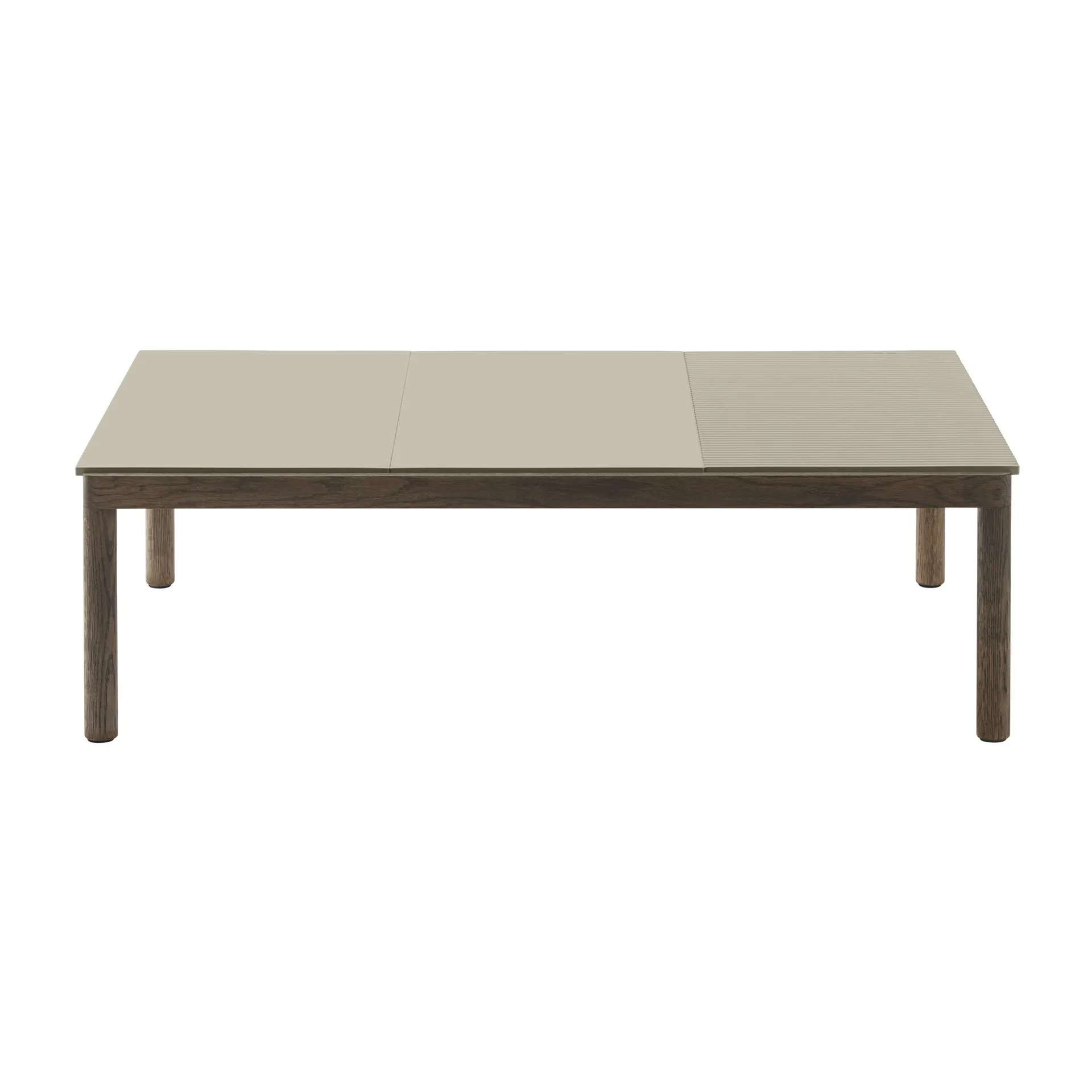 Couple 2 Plain-1 Wavy salontafel 120x84x35 cm, Sand-dark oiled oak Muuto