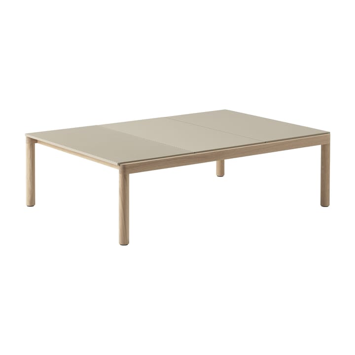 Couple 2 Plain-1 Wavy salontafel 120x84x35 cm - Sand-oak - Muuto