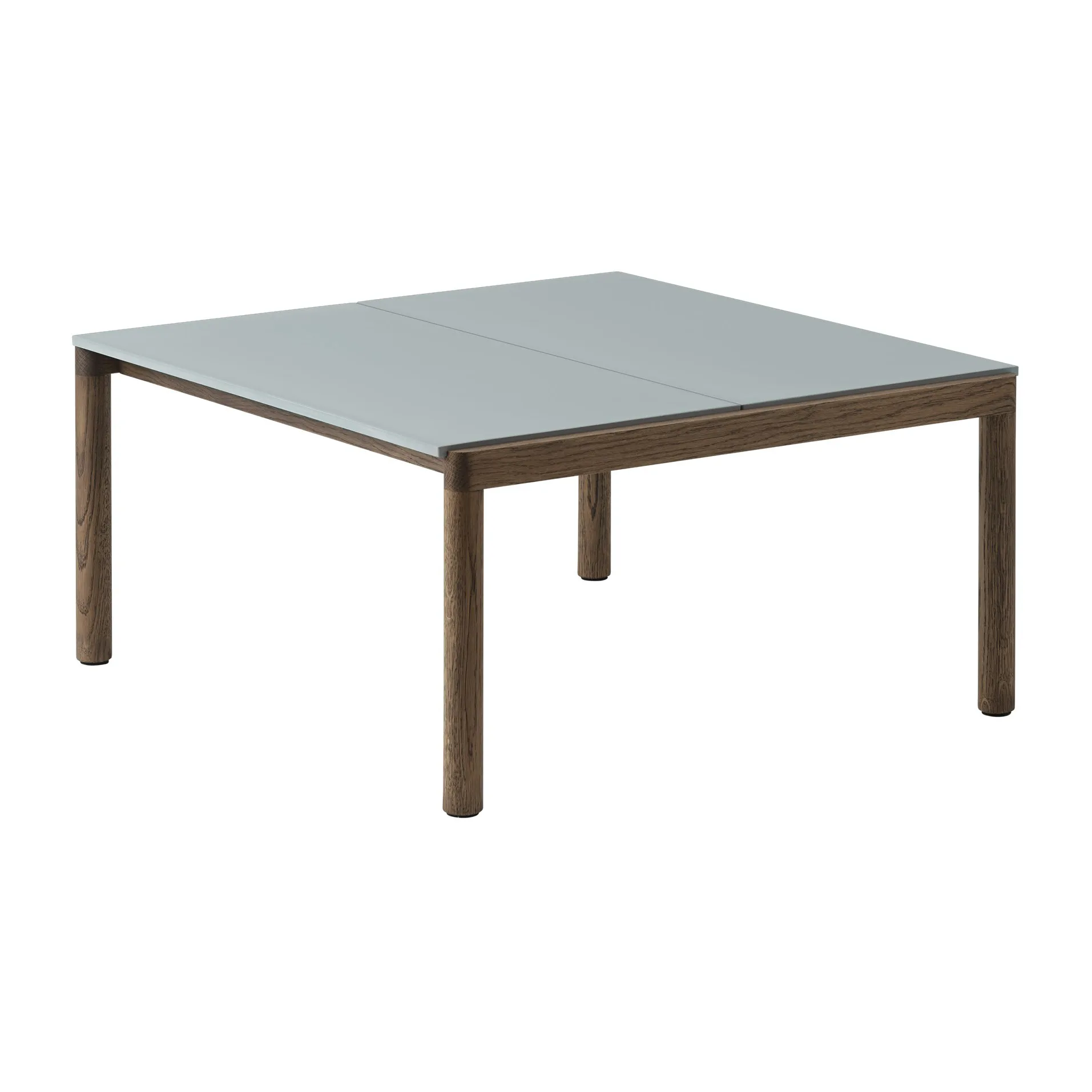 Couple 2 Plain salontafel 80x84x40 cm, Pale blue-dark oiled oak Muuto