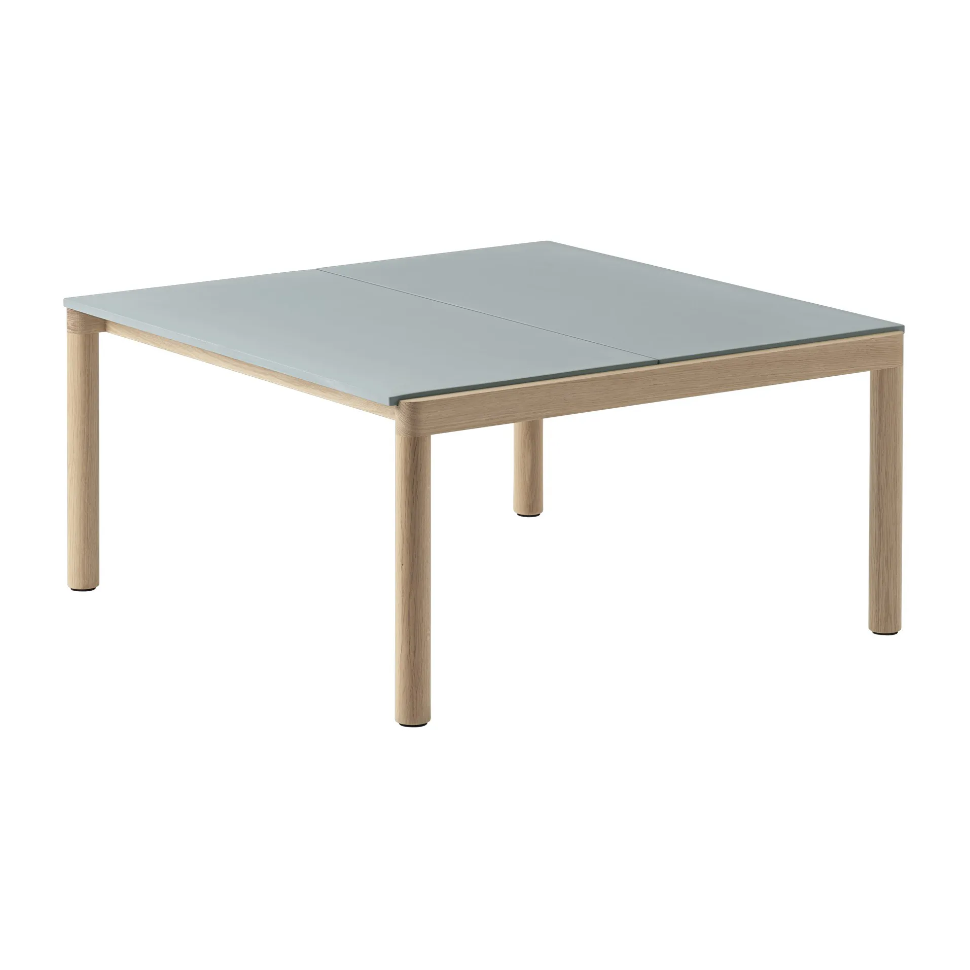 Couple 2 Plain salontafel 80x84x40 cm, Pale blue-oak Muuto