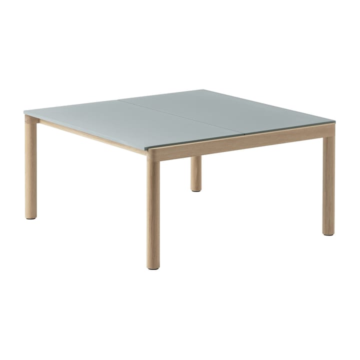 Couple 2 Plain salontafel 80x84x40 cm - Pale blue-oak - Muuto