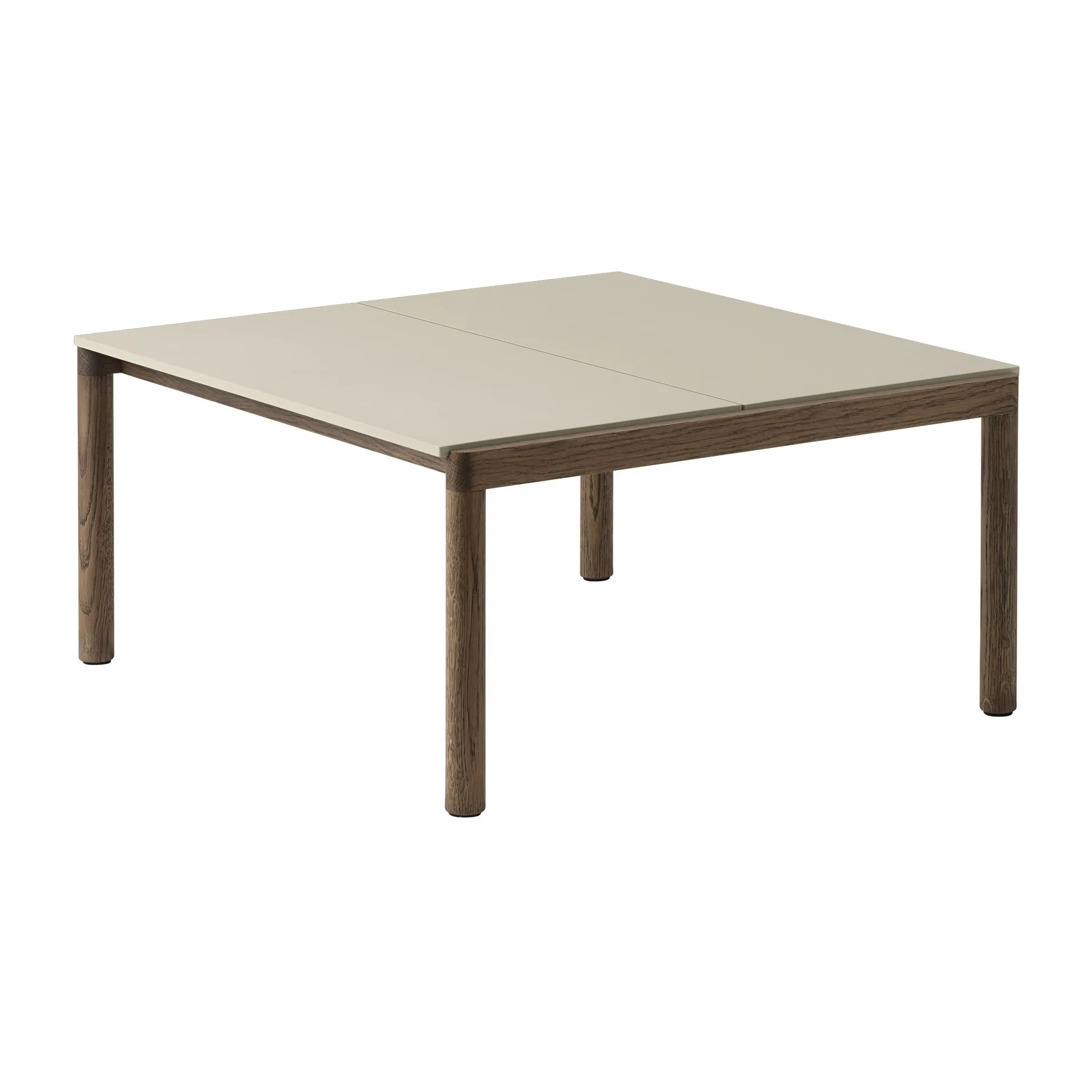 Couple 2 Plain salontafel 80x84x40 cm, Sand-dark oiled oak Muuto