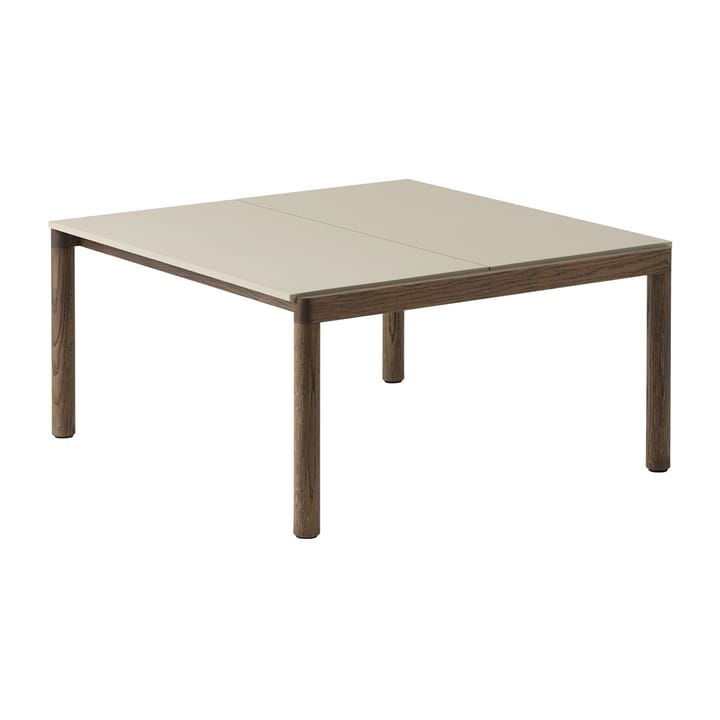 Couple 2 Plain salontafel 80x84x40 cm - Sand-dark oiled oak - Muuto