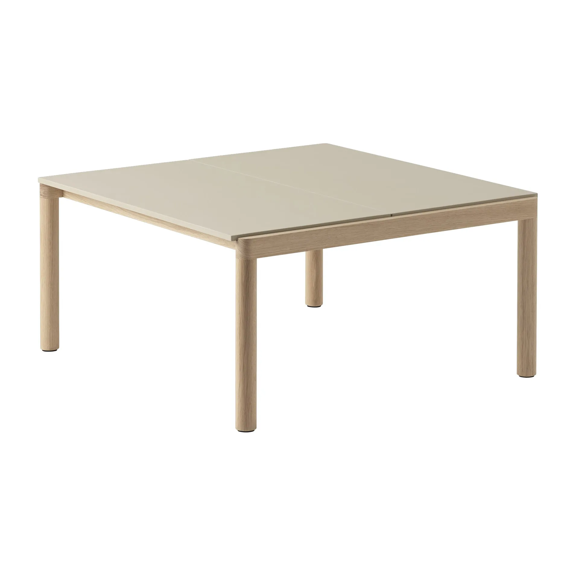 Couple 2 Plain salontafel 80x84x40 cm, Sand-oak Muuto