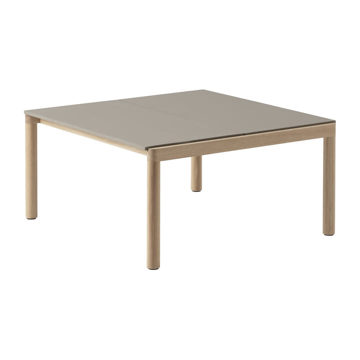 Couple 2 Plain salontafel 80x84x40 cm - Taupe-oak - Muuto