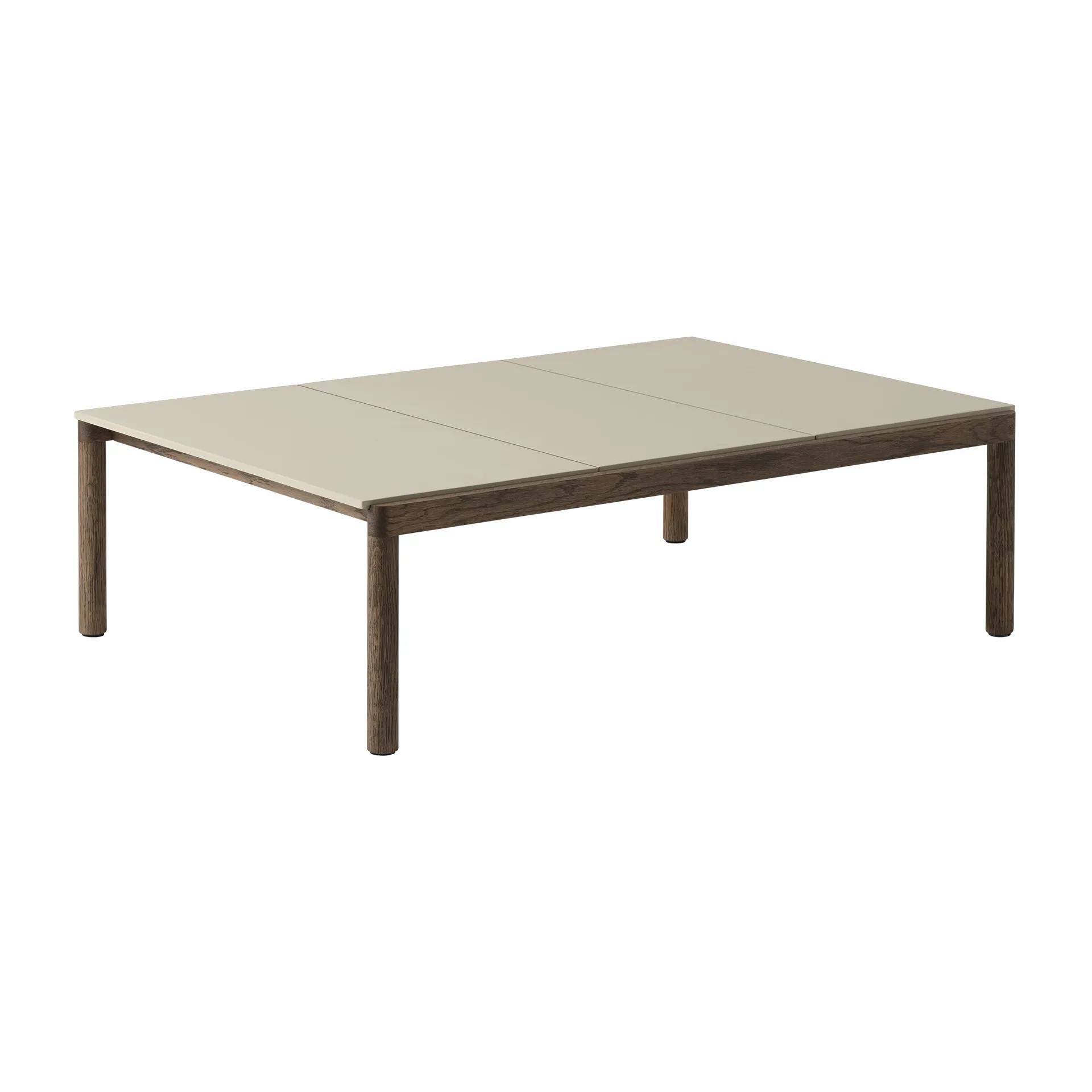 Couple 3 Plain salontafel 120x84x35 cm, Sand-dark oiled oak Muuto