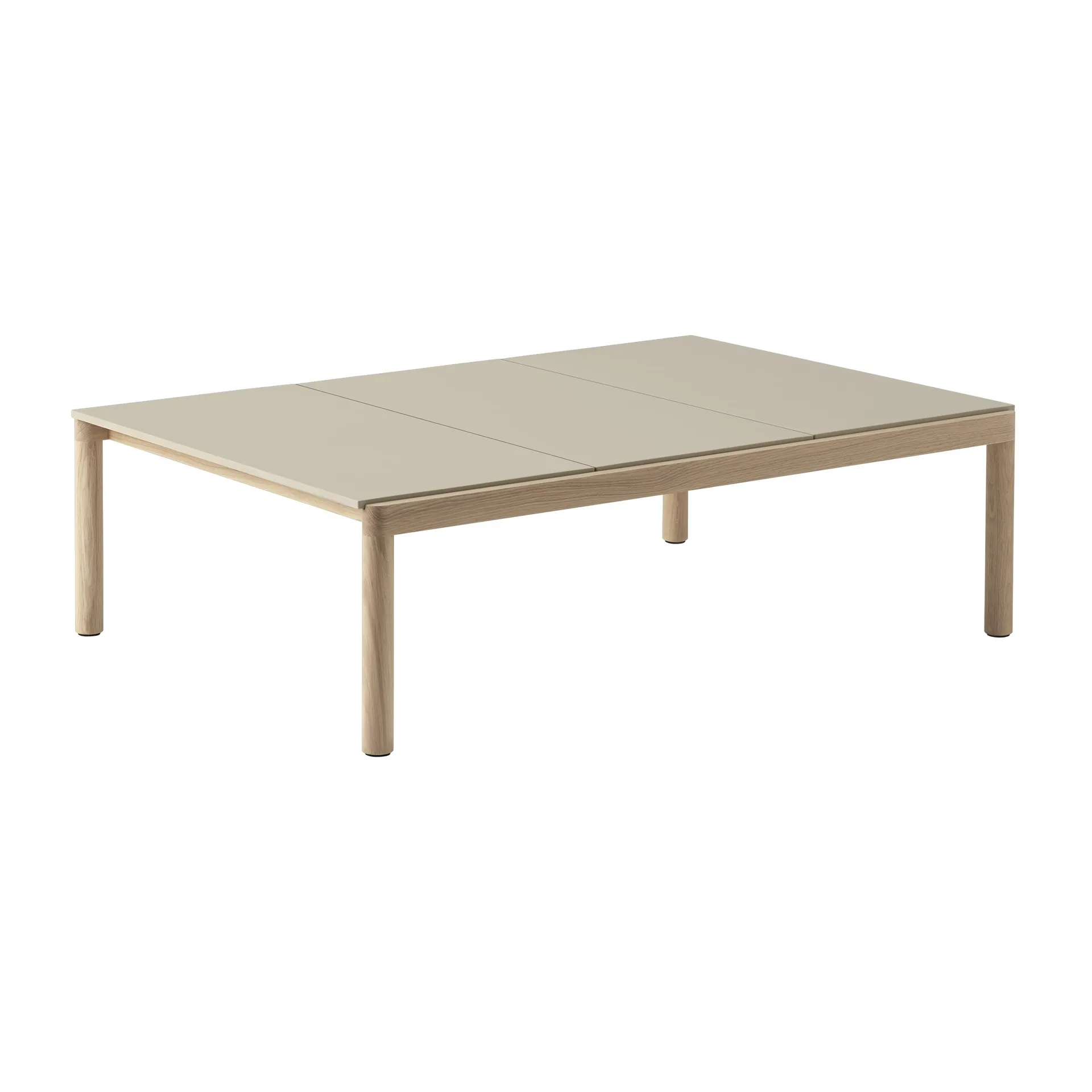 Couple 3 Plain salontafel 120x84x35 cm, Sand-oak Muuto