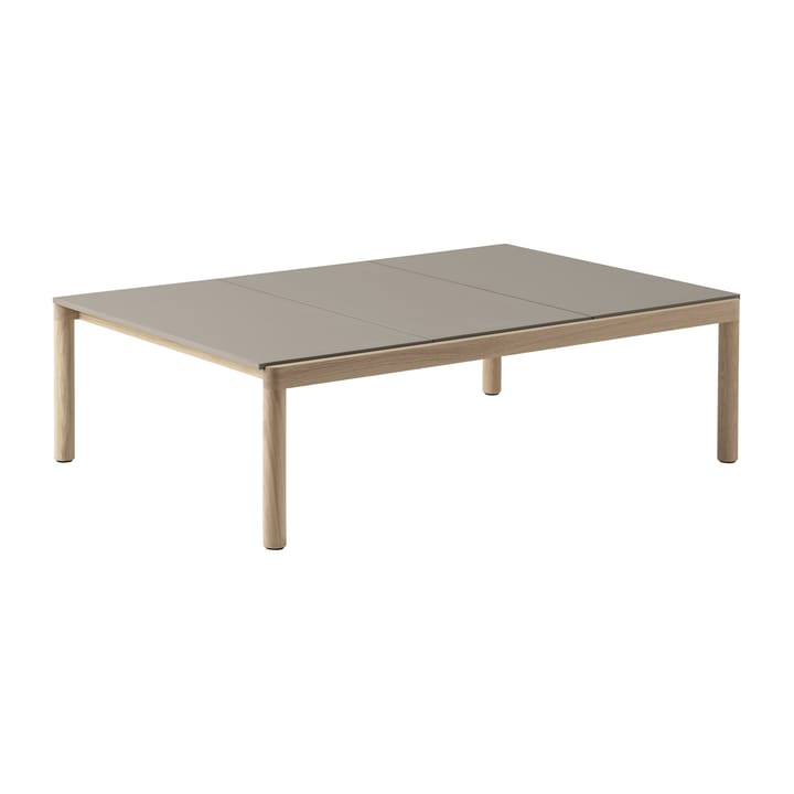 Couple 3 Plain salontafel 120x84x35 cm - Taupe-oak - Muuto