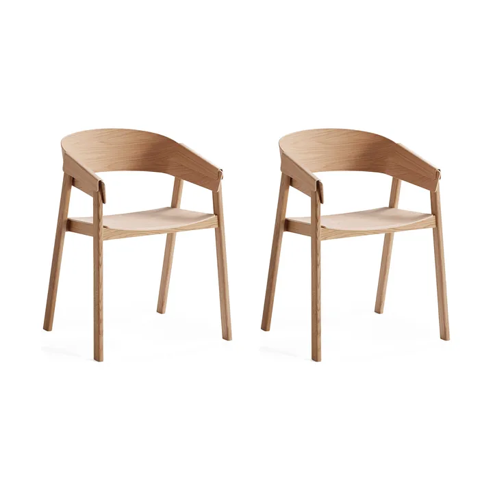 Cover Armchair karmstoel, Eiken, 2-pack - Muuto