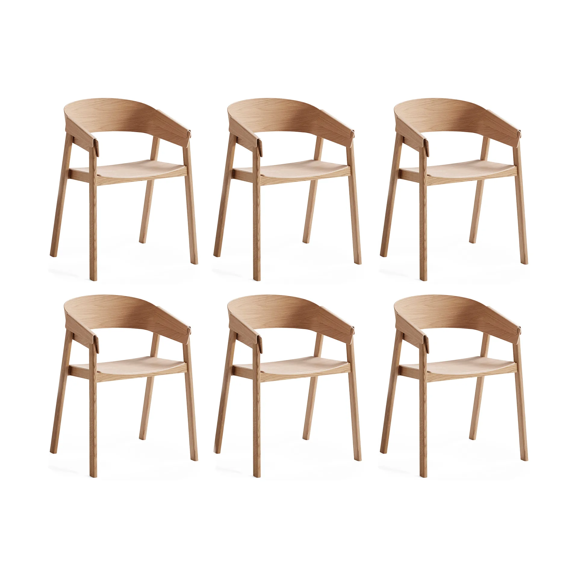 Cover Armchair karmstoel, Eiken, 6-pack Muuto