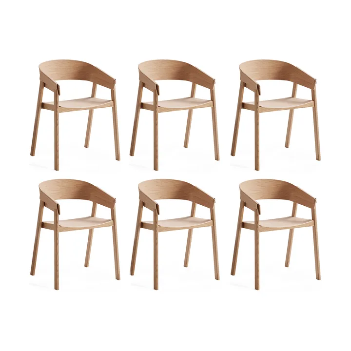 Cover Armchair karmstoel, Eiken, 6-pack - Muuto