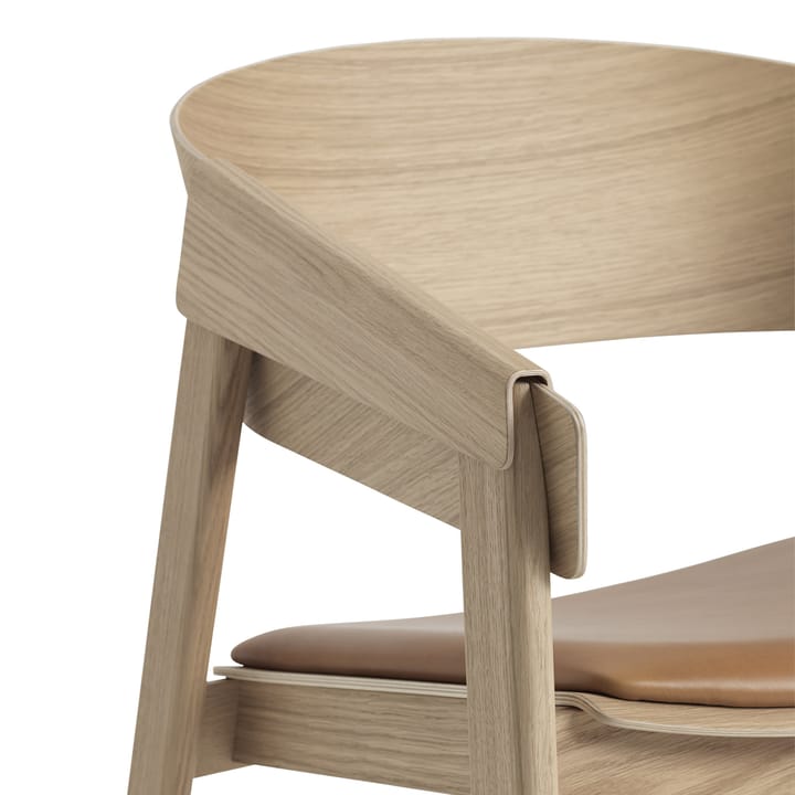 Cover lounge chair leather, Cognac-eiken Muuto
