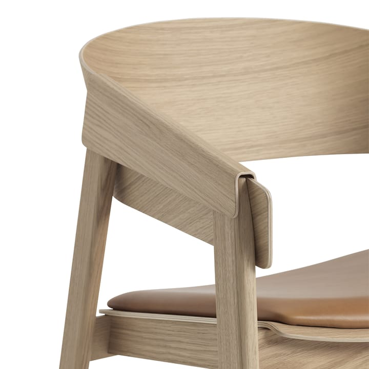 Cover lounge chair leather - Cognac-eiken - Muuto