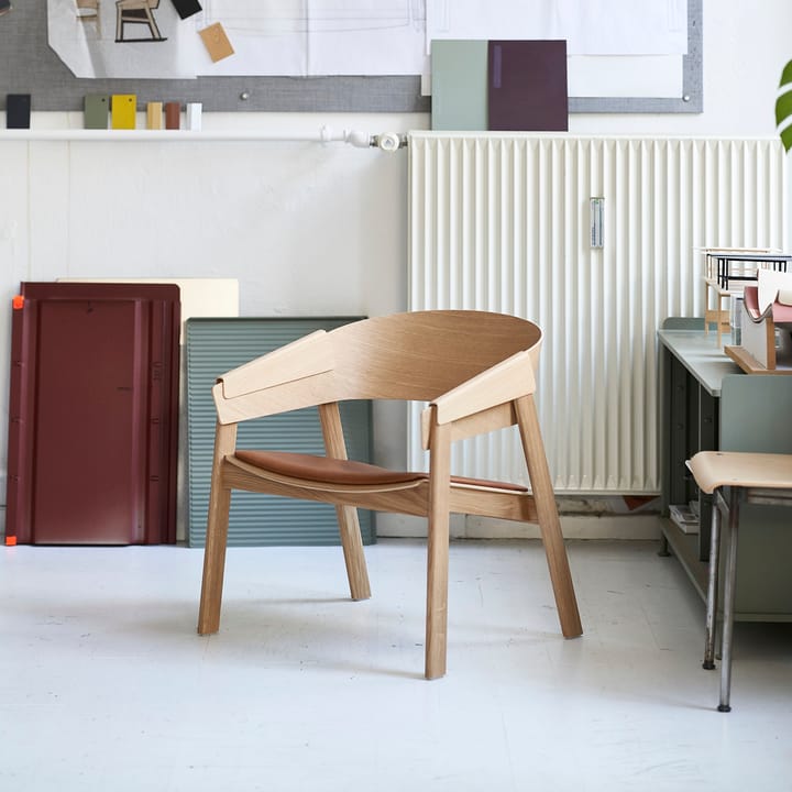 Cover lounge chair leather, Cognac-eiken Muuto