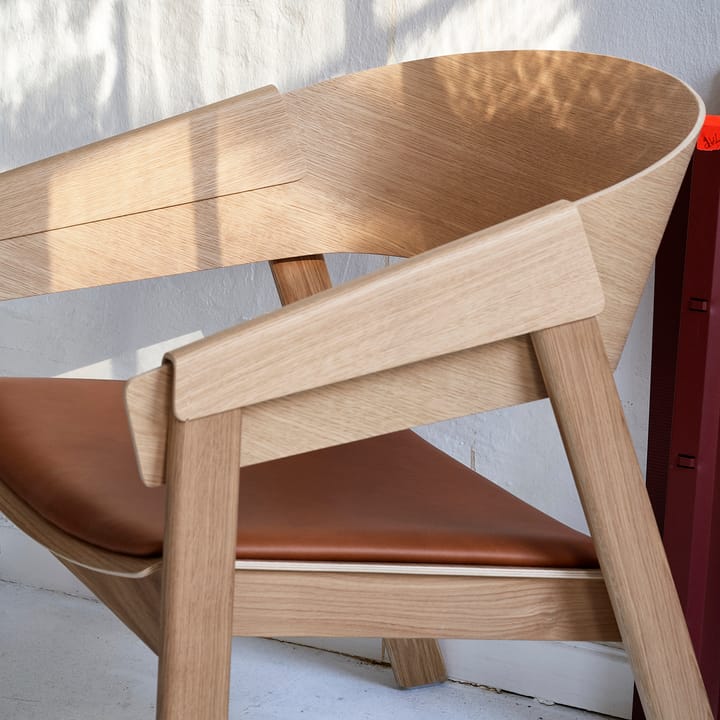 Cover lounge chair leather, Cognac-eiken Muuto