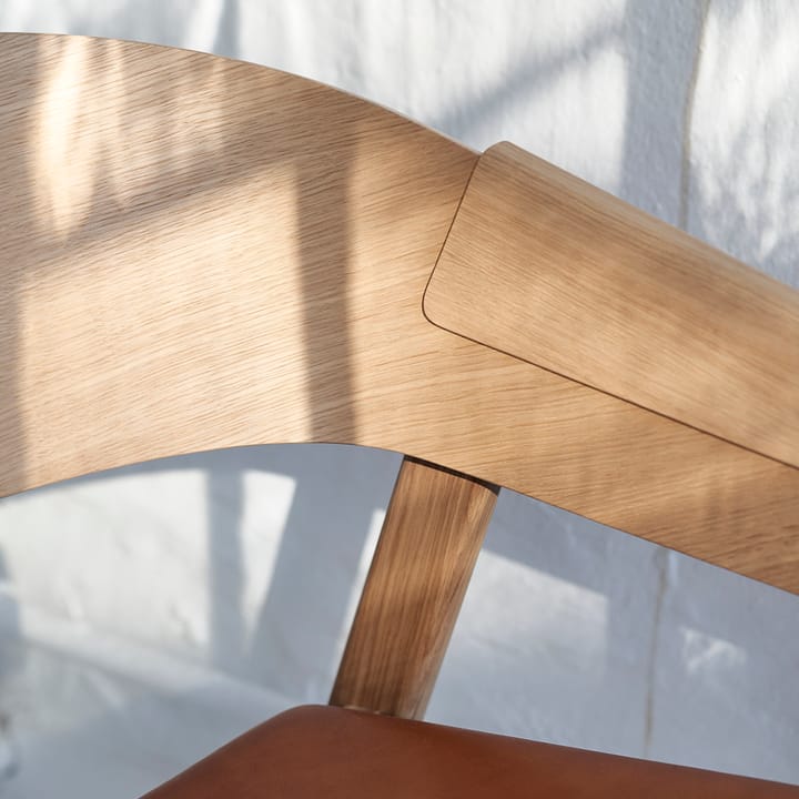 Cover lounge chair leather, Cognac-eiken Muuto