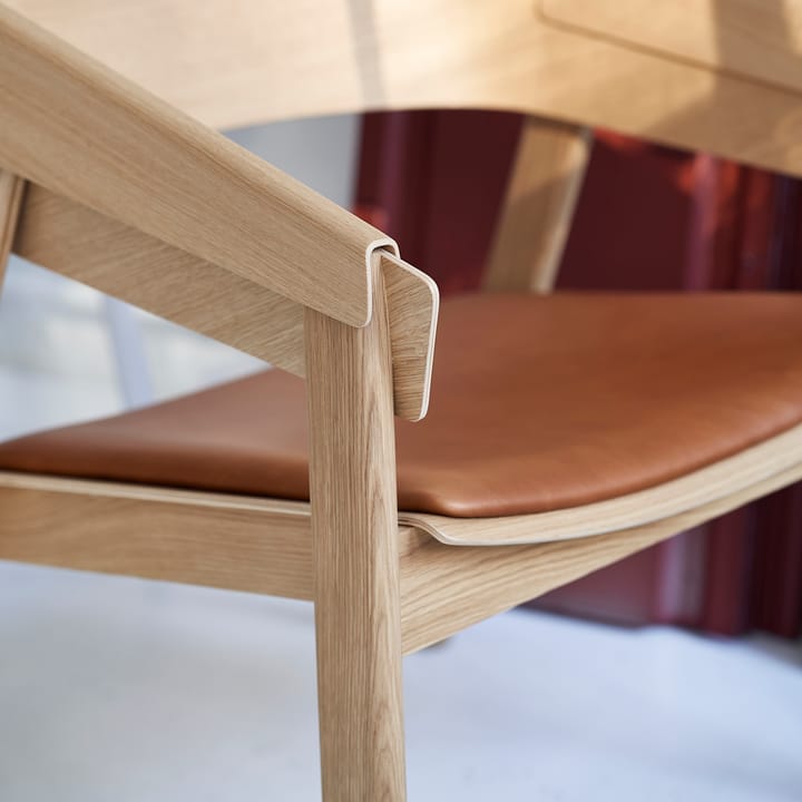 Cover lounge chair leather, Cognac-eiken Muuto