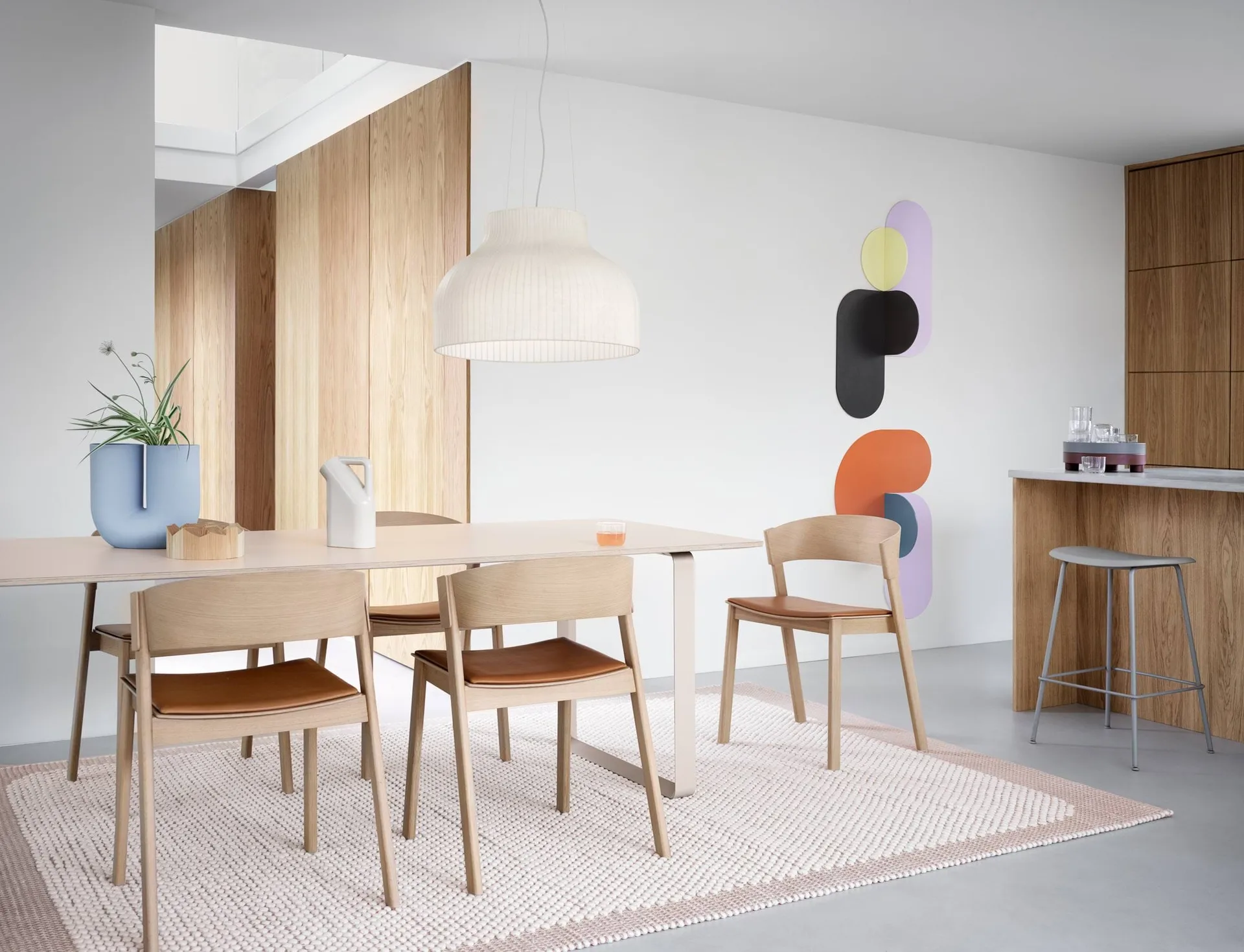 Cover Side Chair leather, Cognac-eikenhout Muuto