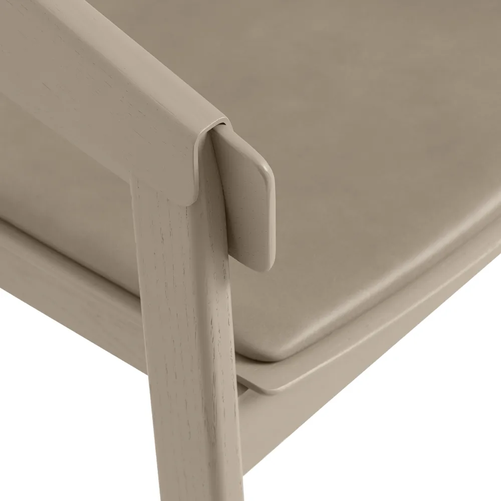 Cover stoel met armleuningen beklede zitting, Remix 252-Oak Muuto