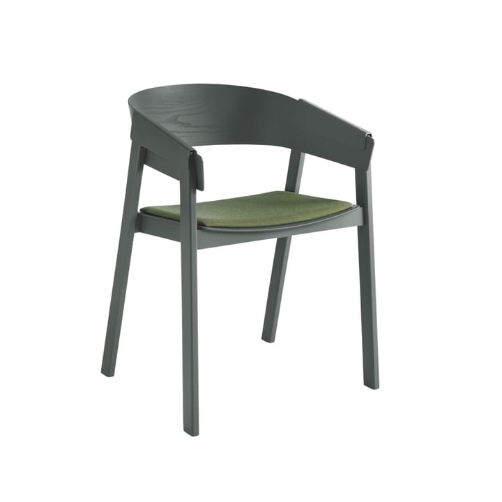 Cover stoel met armleuningen beklede zitting - Remix 933-Green - Muuto