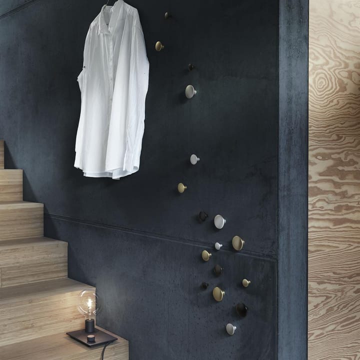 Dots wandhaak messing, klein Muuto