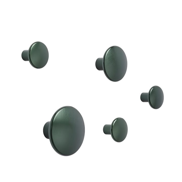 Dots wandhaak metaal 5-pack - Dark green - Muuto