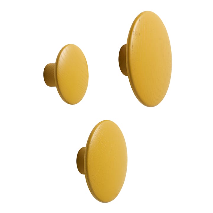 Dots wandhaak mosterdgeel, klein Muuto
