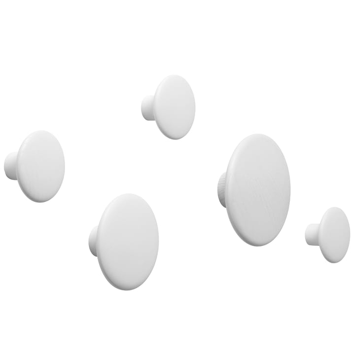 Dots wandhaak wit, klein Muuto