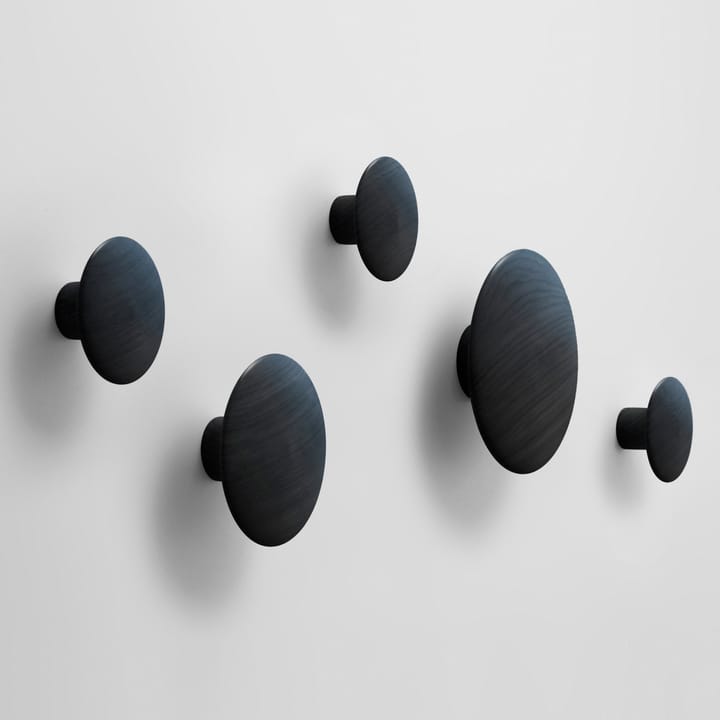 Dots wandhaak zwart, extra klein Muuto