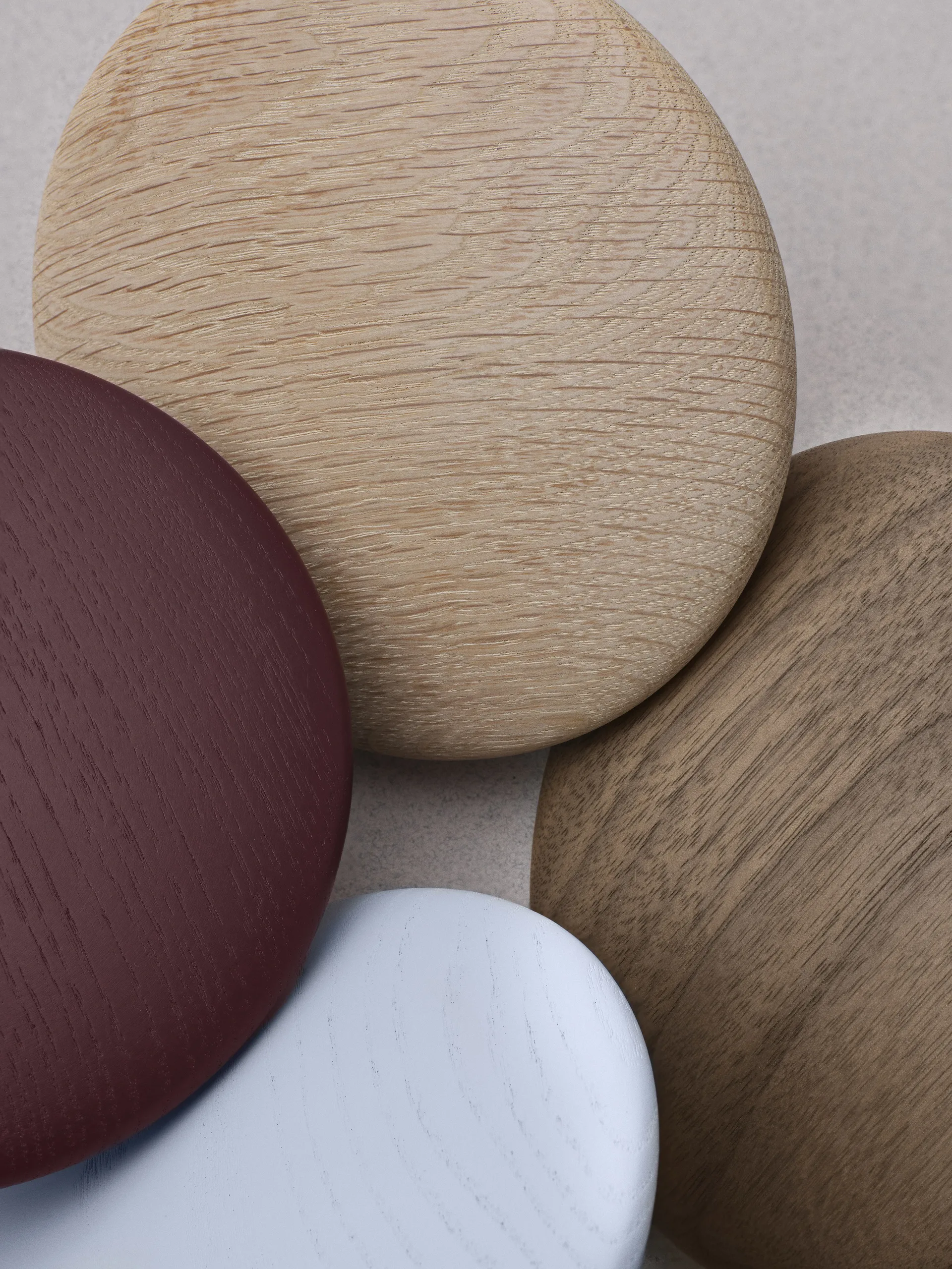 Dots wood haak dark stained brown, Ø6,5 cm Muuto