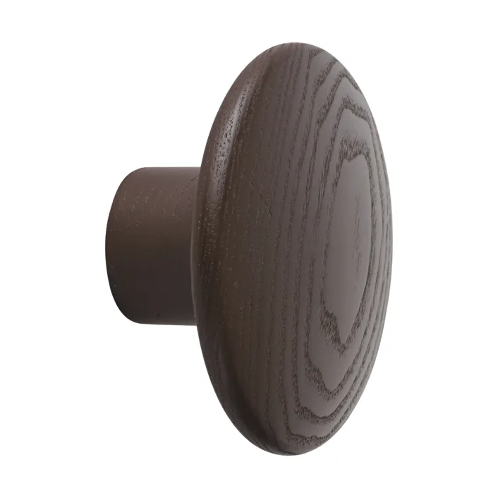Dots Wood kapstokhaak, Brown red, Ø6,5 cm Muuto