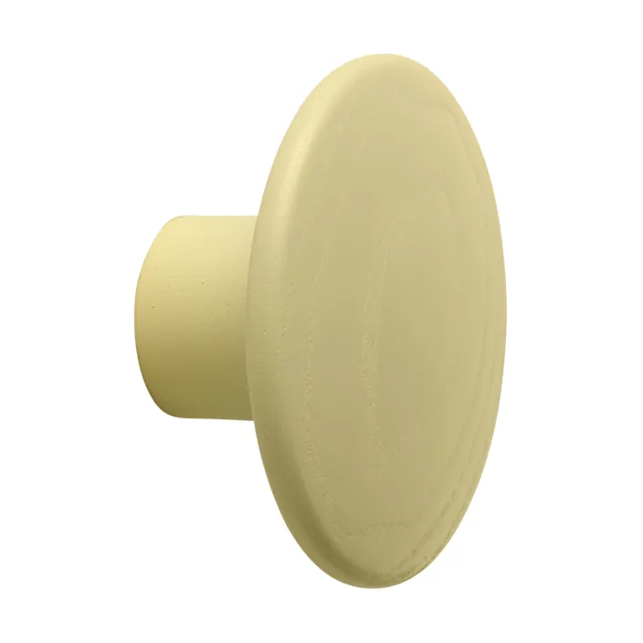 Dots Wood kapstokhaak - Yellow-beige, Ø6,5 cm - Muuto