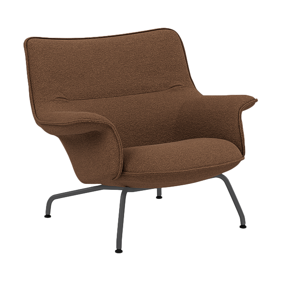 Muuto Doze fauteuil laag Hearth 4-anthracite/black | Scandinavisch Interieur | Fauteuils, krukken & hockers | Grijs