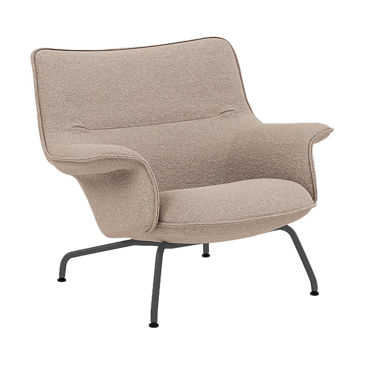 Muuto Doze fauteuil laag Hearth 6 Anthracite/black | Scandinavisch Interieur | Fauteuils, krukken & hockers | Grijs