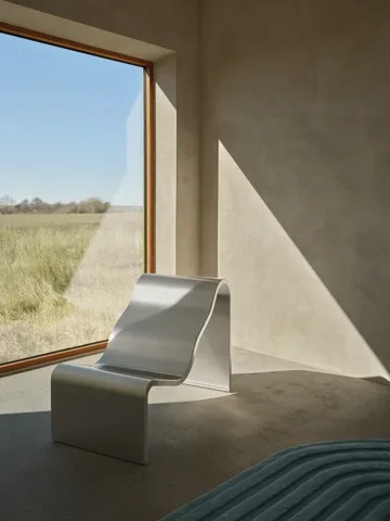 Dream View bank - Geborsteld staal, 60 cm - Muuto