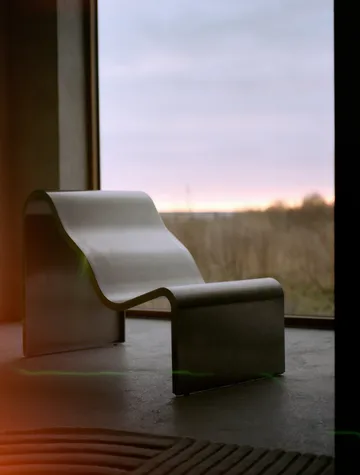 Dream View bank - Geborsteld staal, 60 cm - Muuto