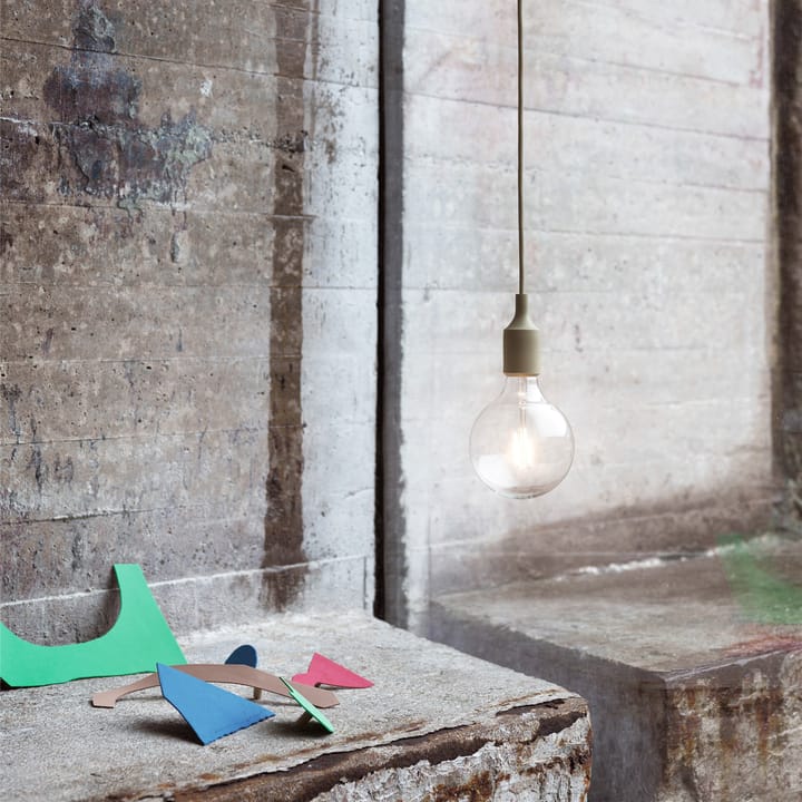 E 27 hanglamp, olijfgroen Muuto
