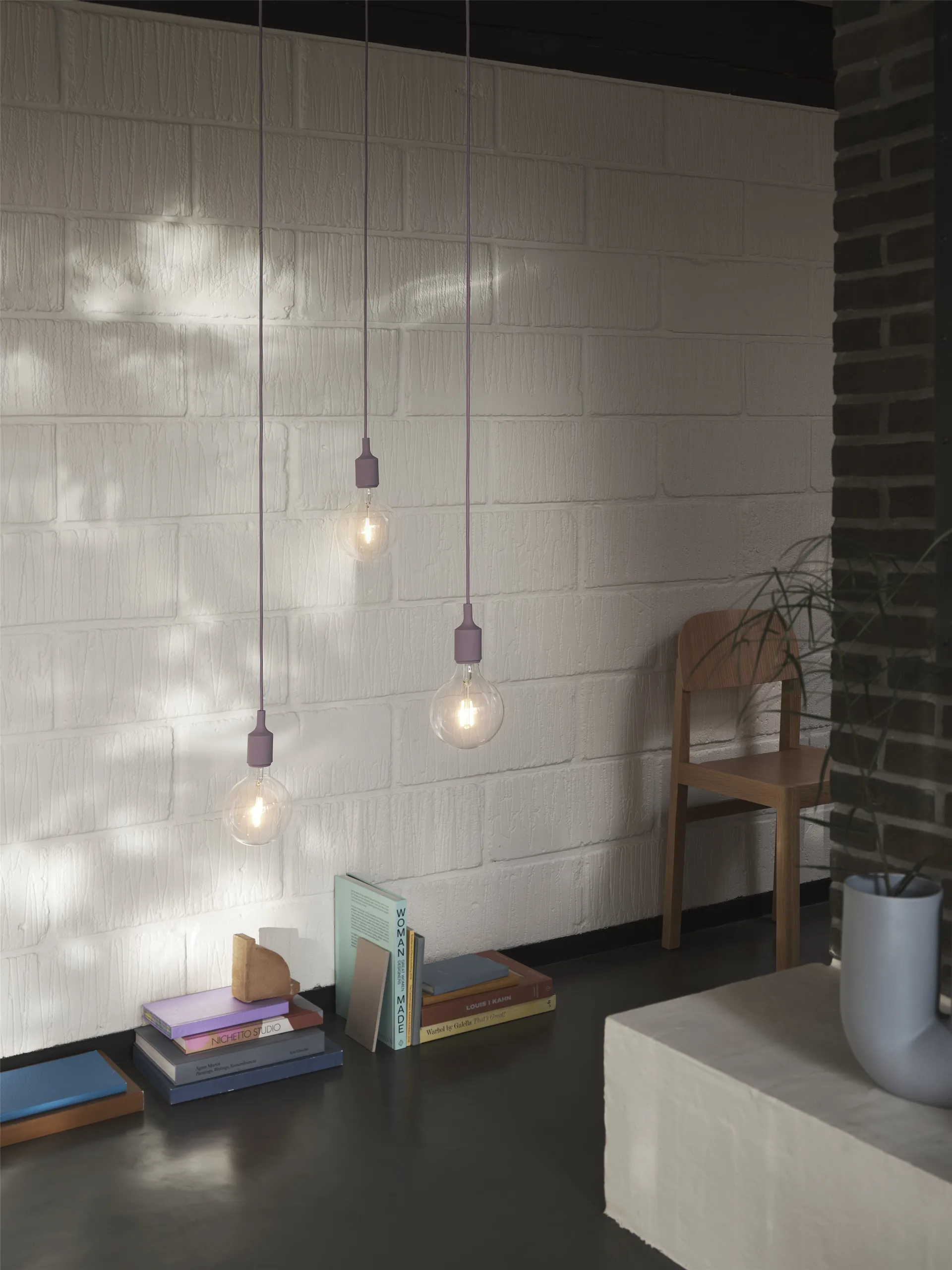 E27 Hanglamp, Dusty lilac Muuto