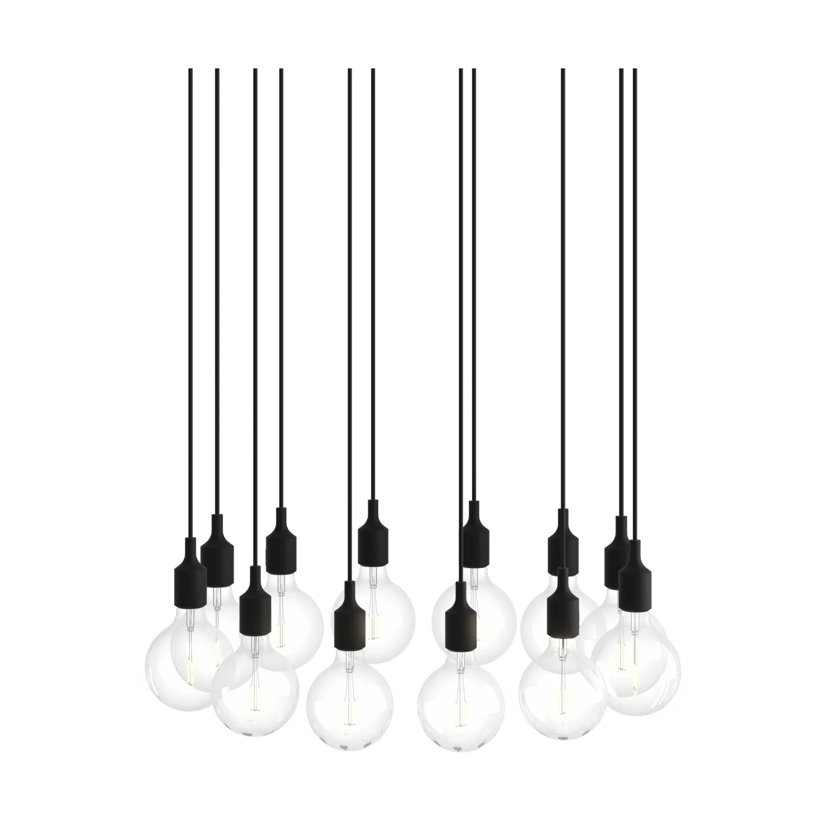 E27 Pendant Cluster 12 hanglamp, Black Muuto